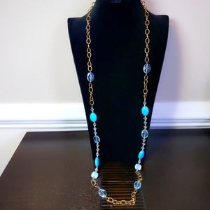 Turquoise and Gold Fashion Necklace